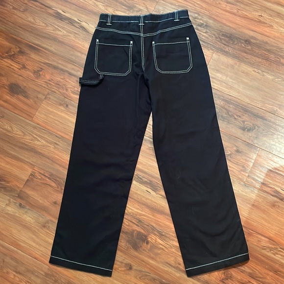 Women's Retrod Black Carpenter's Jeans - Picture 2 of 4